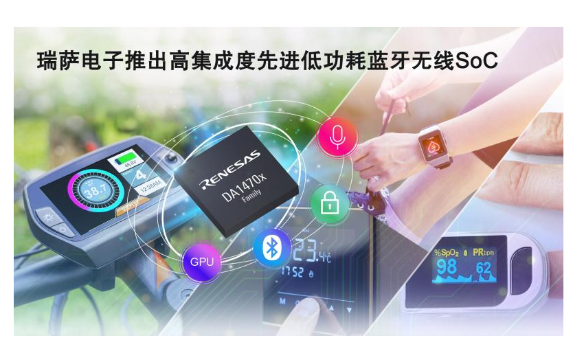 瑞薩電子推出高集成度先進(jìn)低功耗藍(lán)牙無線片上系統(tǒng)